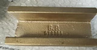 Motoniveladora de cuchara de excavadora 140g, 140h, 120h, 120g, tira de desgaste de excavadora de cargador de piezas de motor de bronce de aluminio de aleación de cobre 120K 6D5415
