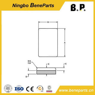 Piezas de desgaste para excavadora Sb412 con borde abovedado