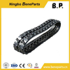 Miniexcavadora Maquinaria de tren de rodaje de oruga de caucho Conjunto de zapata de enlace de oruga seca lubricada Grupo de cadena de oruga para piezas de topadora 14X-32-07070