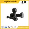 Perno de pista 175-71-11463 10,9 12,9 Grado 40cr 42CrMo Tornillo de segmento hexagonal de acero al carbono Perno y tuerca Pernos de zapata de tachuela de arado