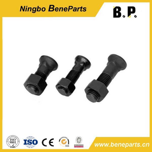02090-11260 Perno de arado Perno de oruga 10,9 12,9 Grado 40cr 42CrMo Acero al carbono 4f7827 Perno y tuerca de tornillo de segmento hexagonal