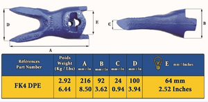 Feurst FK4 DPE Cuchara Diente de Tigre